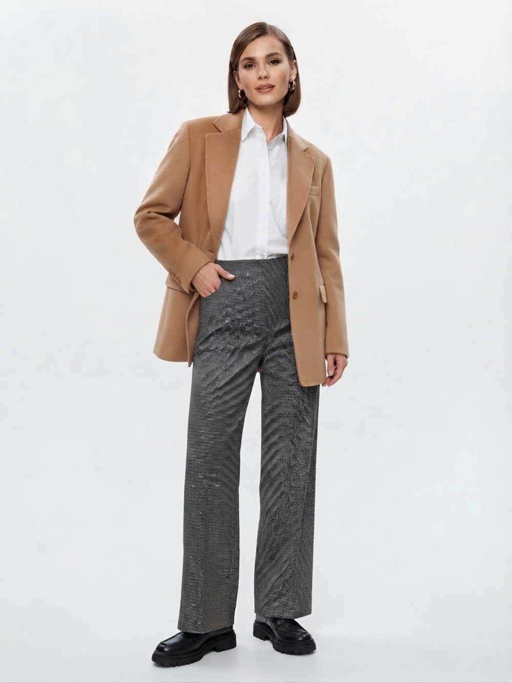 Max Mara Vintage Wool & Silk Blend Trousers Pants size 12 / 44 Luxury Old Money - Picture 11 of 11